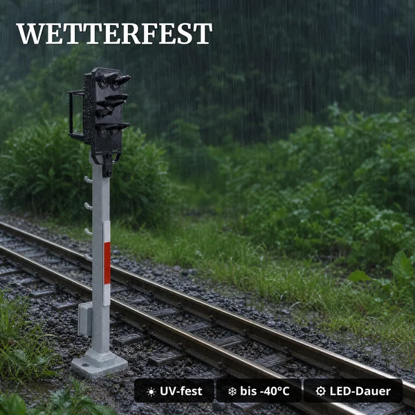 Lichtsignal Typ HL Kompaktsignal DR Spur G mit Decoder – Betonmast – ML-Train 83804635_auswahl4