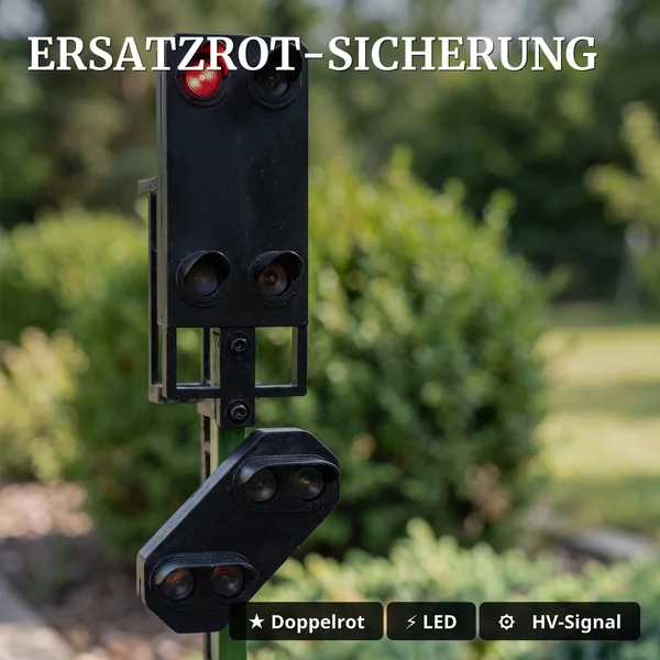 Lichtsignal Typ HV Einfahrtssignal mit Ersatzrot und Vorsignal für Spur G, analog/digital mit Decoder - ML-Train 8380464_auswahl2