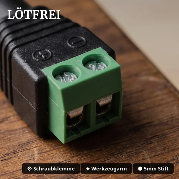 Anschlussadapter mit DC-Hohlbuchse 5,5 x 2,5 mm auf Terminal Block – Spur G ML-Train 84003055_auswahl4