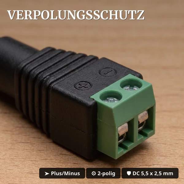 Anschlussadapter mit DC-Hohlbuchse 5,5 x 2,5 mm auf Terminal Block – Spur G ML-Train 84003055_auswahl5