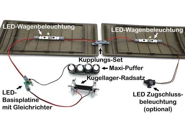 4x Radsatz für Piko 35 mm kugelgelagert stromführend Edelstahl ML-Train 88361654_auswahl3
