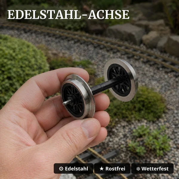 V-Speichen Radsatz aus Edelstahl 31 mm Spur G ML-Train 88671141_auswahl4
