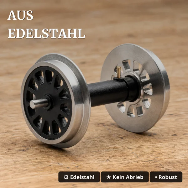 Speichenradsatz kugelgelagert stromführend Edelstahl Spur G ML-Train 88675081_auswahl4