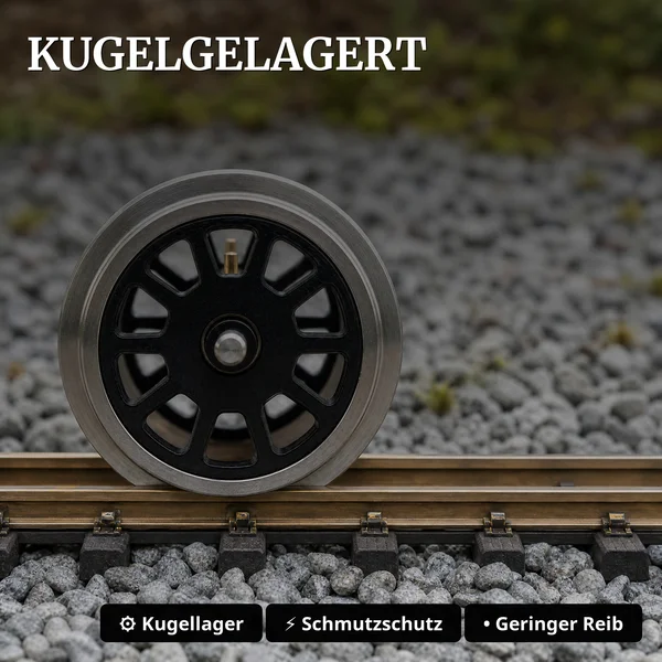 Speichenradsatz kugelgelagert stromführend Edelstahl Spur G ML-Train 88675081_auswahl6