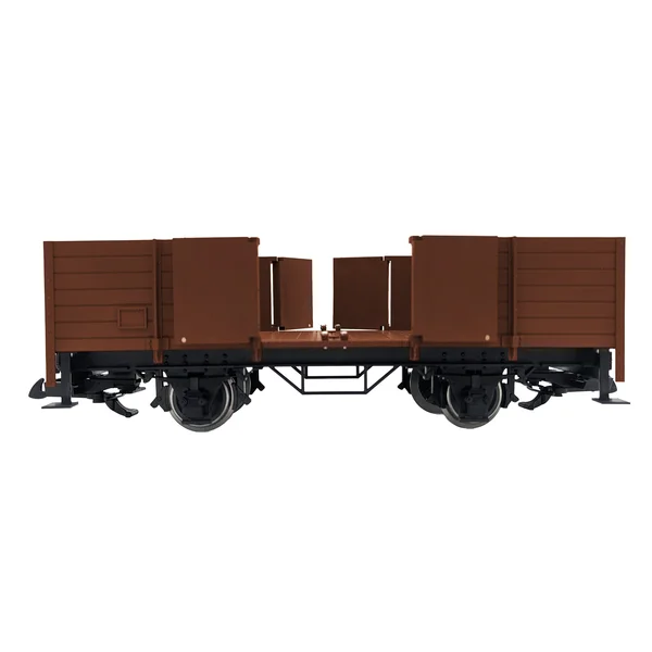 Hochbordwagen braun inkl. Türen mit Magnetverschluss und Edelstahlradsätzen als Spur G Bausatz ML-Train 88900060_auswahl2