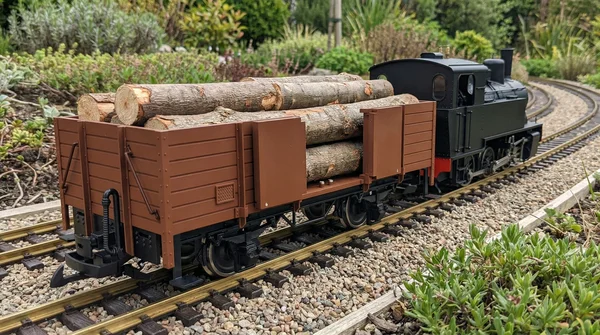 Hochbordwagen braun inkl. Türen mit Magnetverschluss und Edelstahlradsätzen als Spur G Bausatz ML-Train 88900060_auswahl3