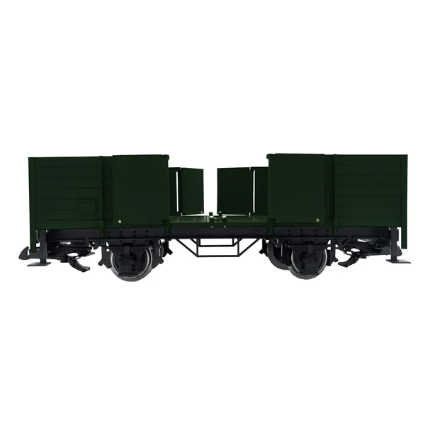 Hochbordwagen grün inkl. Türen mit Magnetverschluss und Edelstahlradsätzen als Spur G Bausatz ML-Train 88900070_auswahl1