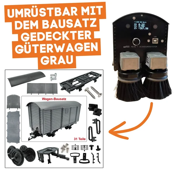 Mess- und Reinigungs-Güterwagen braun für Spur G als Bausatz ML-Train 889190600_auswahl5