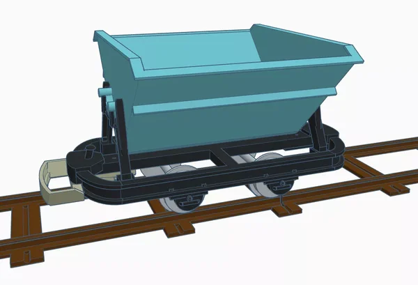 Kipplore Grubenhunt Feldbahnwagen mintgrün Spur-G als Bausatz ML-Train 88919100_auswahl4