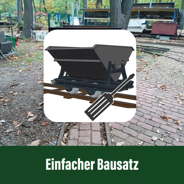 Kipplore Grubenhunt Feldbahnwagen schwarz Spur-G als Bausatz ML-Train 88919105_auswahl3