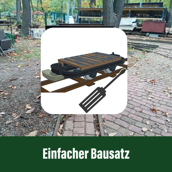 Flachlore mit Bremserbühne Feldbahnwagen Spur-G als Bausatz ML-Train 88919305_auswahl3
