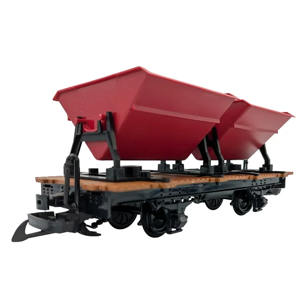 Träger-Flachwagen mit Doppel-Kipplore rot als Bausatz Spur G ML-Train 88919384_auswahl5