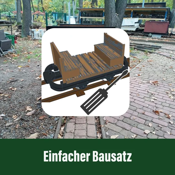 Mannschaftswagen mit Bremserbühne Lore Feldbahnwagen Spur-G als Bausatz ML-Train 88919405_auswahl3