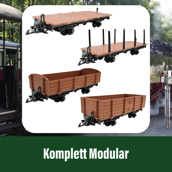 Rungenwagen braun/schwarz als Spur-G Bausatz ML-Train 88919560_auswahl2