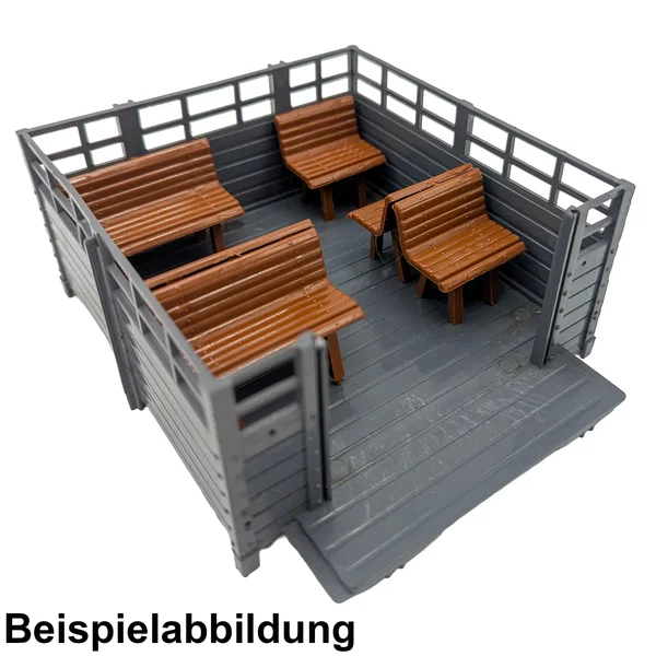 4x Sitzbank klein und groß braun Spur G ML-Train 88919710_auswahl4