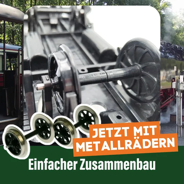 Drehschemelwagen Set schwarz/grau mit Doppelspeichen-Metallrädern Bausatz ML-Train 88921630_auswahl1