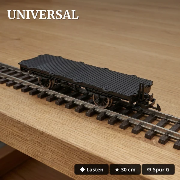 Flachwagen Bausatz schwarz Spur G 27 Teile mit Metall-Speichenradsätzen 31 mm ML-Train 88923510_auswahl4