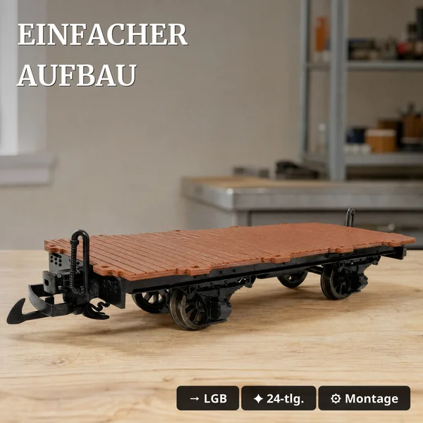 Flachwagen Bausatz braun Spur G – Metall-Speichenradsätze 31 mm ML-Train 88923520_auswahl4