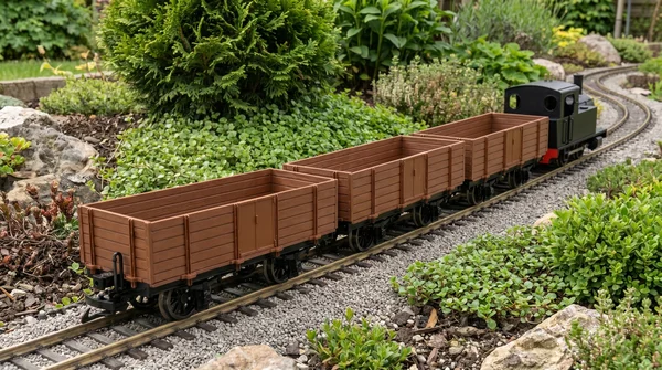 Hochbordwagen Bausatz Spur G braun mit Metall-Speichenradsatz 31 mm ML-Train 88923540_auswahl1