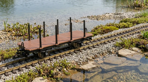 Rungenwagen Bausatz Spur G braun/schwarz – 42 Teile, Metall-Speichenradsätze 31 mm ML-Train 88923560_auswahl5