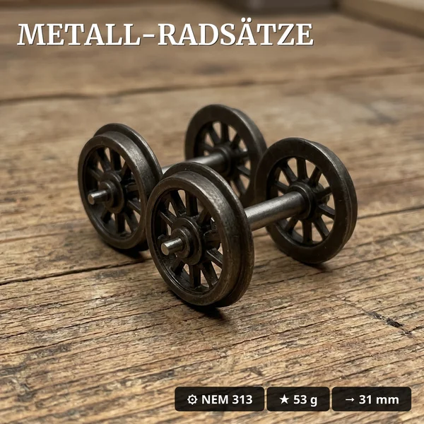 Niederbordwagen gerade braun Bausatz Spur G mit Metall-Speichenradsatz 31 mm ML-Train 88923580_auswahl2
