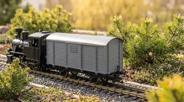 Gedeckter Güterwagen grau Spur G Bausatz mit Metall-Speichenradsätzen ML-Train 88923610_auswahl5