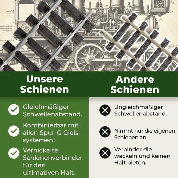 Gleis gerade 30 cm vernickelt mit Verbindern ML-Train 8910342_auswahl1