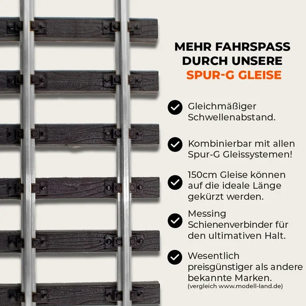 Gleis gerade 30 cm vernickelt mit Verbindern ML-Train 8910342_auswahl2