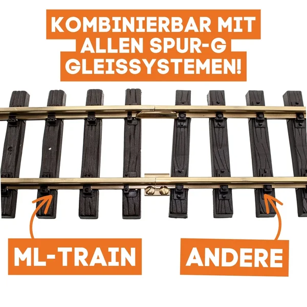 10x Gleis gebogen Radius 120 cm R3 mit 20x Verbinder ML-Train 892120210_auswahl6