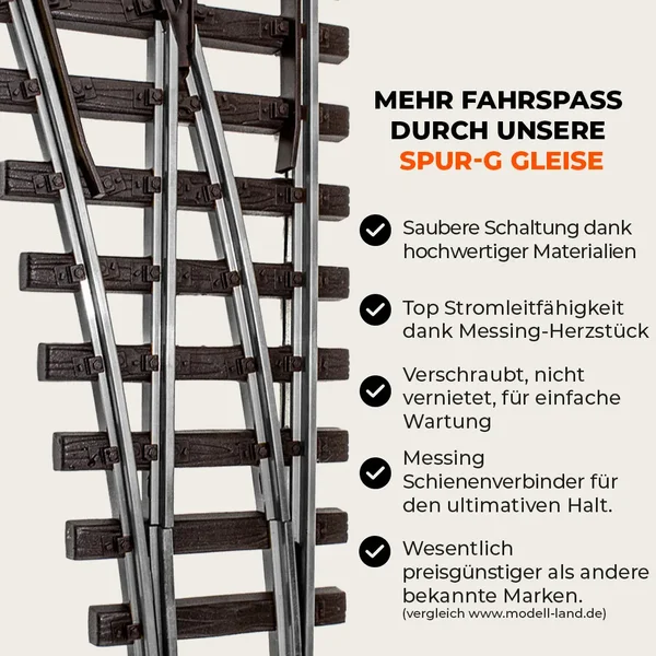 Weiche links Set Vernickelt R3 120 cm mit digitalen Weichenantrieb ML-Train 8930042_auswahl2
