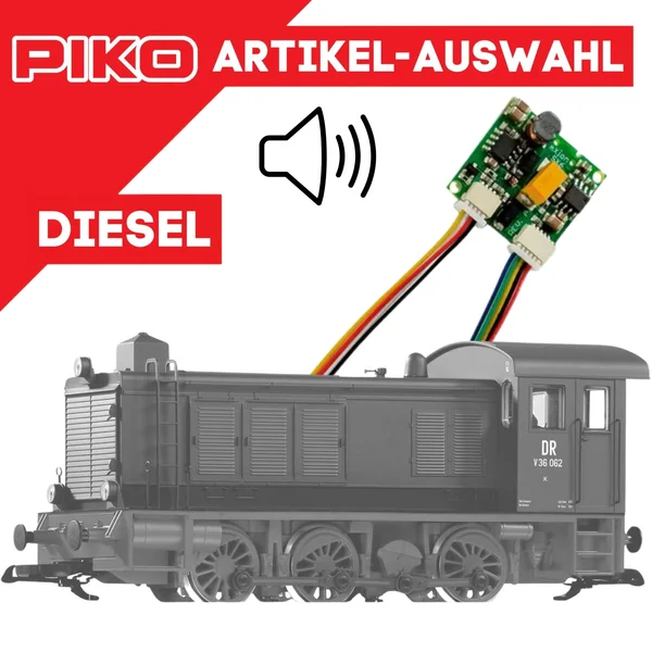 Diesellok mit einem 16 Bit DS6-Sound für Piko