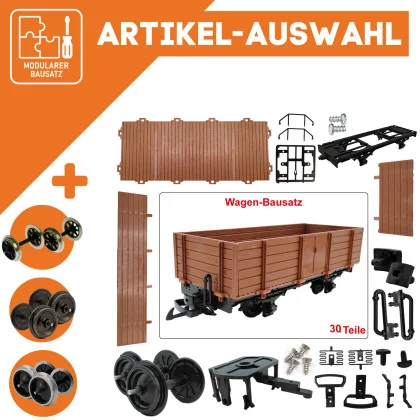 Hochbordwagenwagen braun als Spur-G Bausatz
