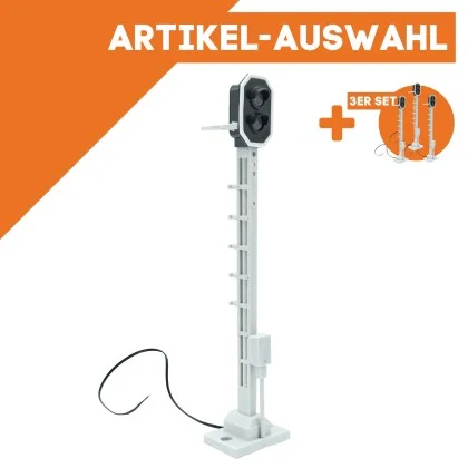 Lichtsignal Typ L 2-fach RhB für Spur G analog / digital mit Decoder ML-Train