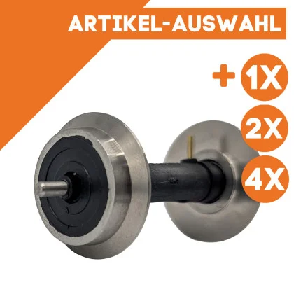 Vollradsatz kugelgelagert stromführend aus Edelstahl 24 mm Spur-G