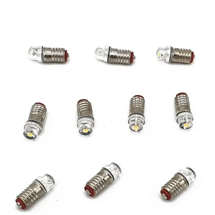 10x LED-Schraub-Glühbirne weiß 7-24 V E5.5 ML-Train 83801010