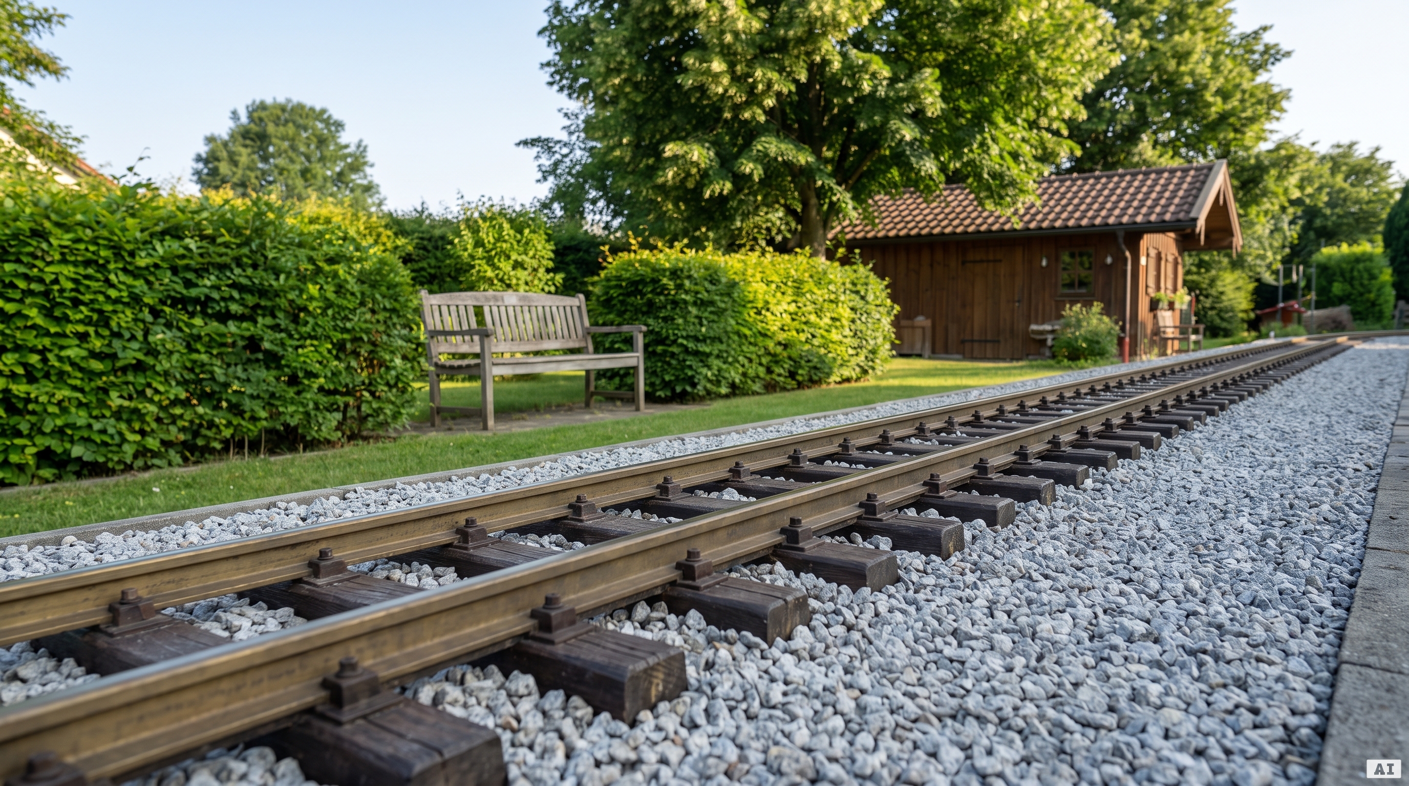 Gleisbettung und Schotter für Spur G Gartenbahn richtig anlegen