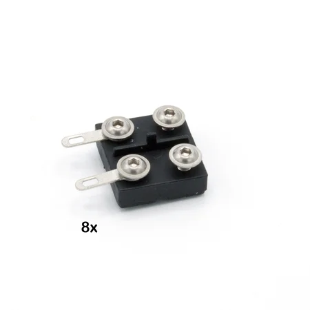 Isolierschienenverbinder Edelstahl 19 mm 8 Stück ML-Train 8100608