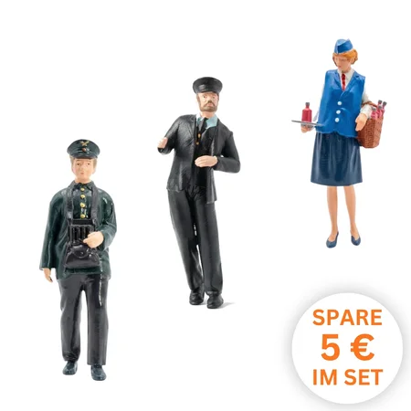 Figuren-Set Spur G: Lokführer Tobias und 2 Zugbegleiter - ML-Train 8200303