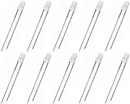 10x LED 3 mm diffus kaltweiß mit integriertem Widerstand für 5-24 V ML-Train 83801240