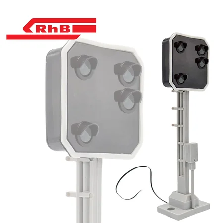 Lichtsignal RhB Vorsignal Typ L für Spur G analog / digital mit Decoder ML-Train 83814610