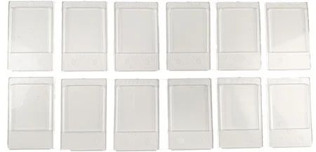 12x Fenster 43 x 65 mm rund aus Kunststoff ML-Train 88903002
