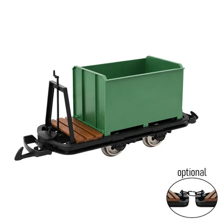 Kastenlore mit Bremserbühne Grubenhunt Feldbahnwagen grün Spur-G Bausatz ML-Train 88919355