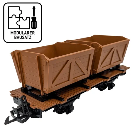 Träger-Flachwagen mit Doppel-Torflore als Bausatz Spur G ML-Train 88919386