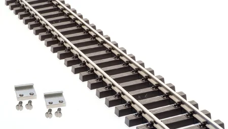 Gleis gerade 90 cm vernickelt mit Verbindern ML-Train 8910942