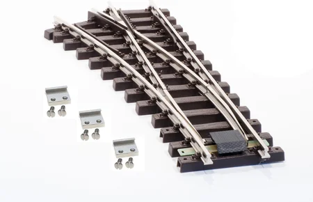 Weiche links vernickelt R 90 cm mit Verbindern ML-Train 8940954