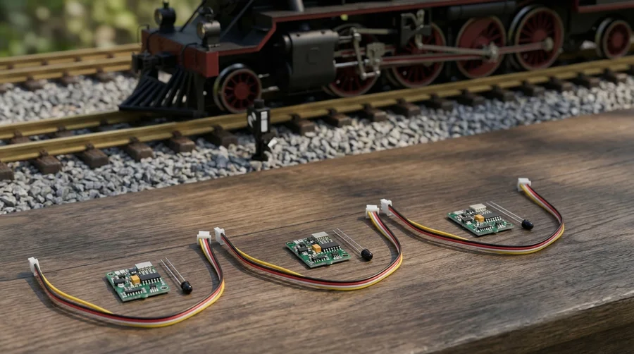 ML-Train PZB-Empfänger Erweiterungs-Set 3x Punktförmige Zugbeeinflussung Infrarot Spur G - Automatisierte Zugbeeinflussung