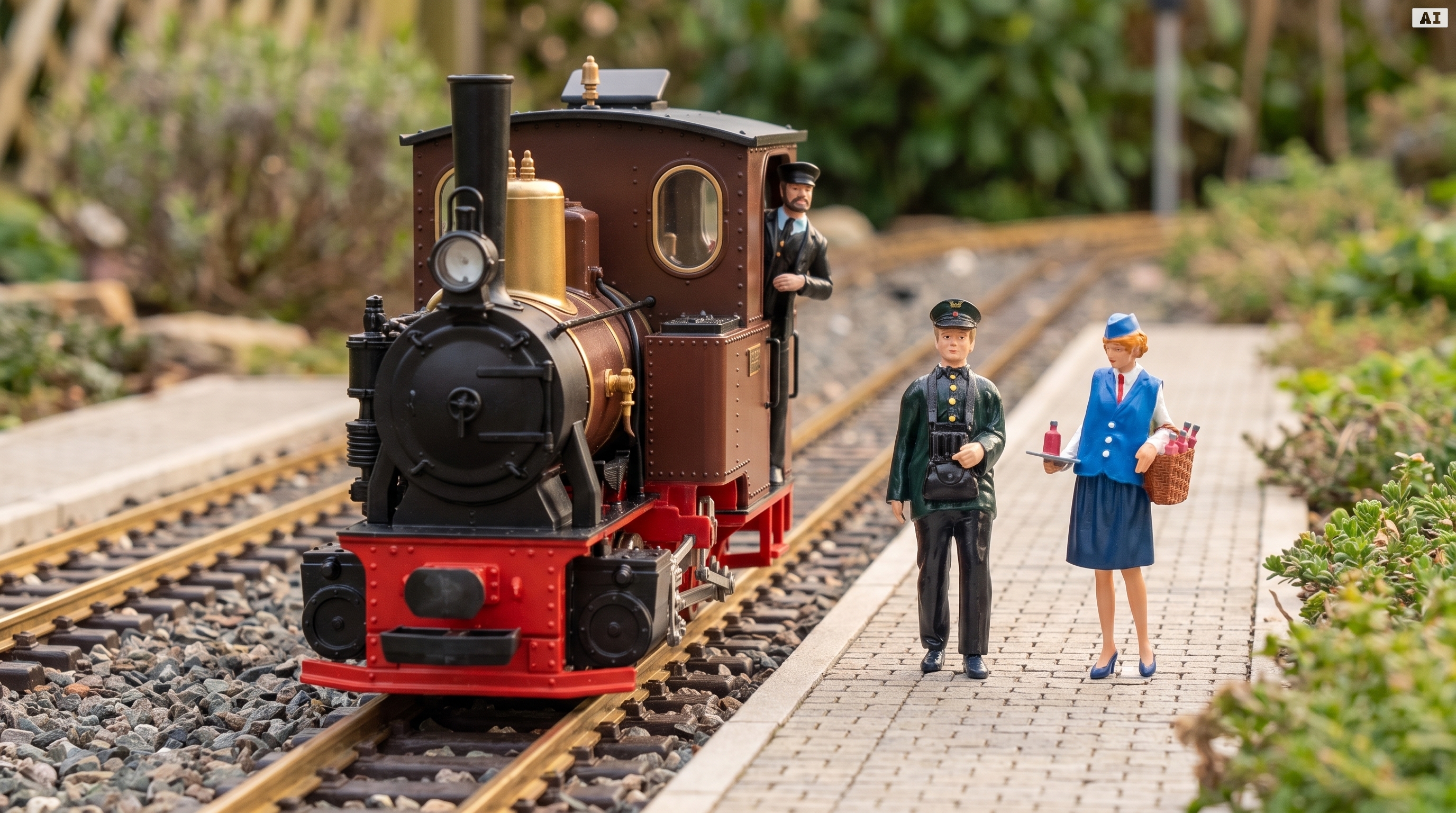 Figuren-Set Spur G: Lokführer Tobias und 2 Zugbegleiter - ML-Train 8200303 - Vom Führerstand zum Bahnsteig