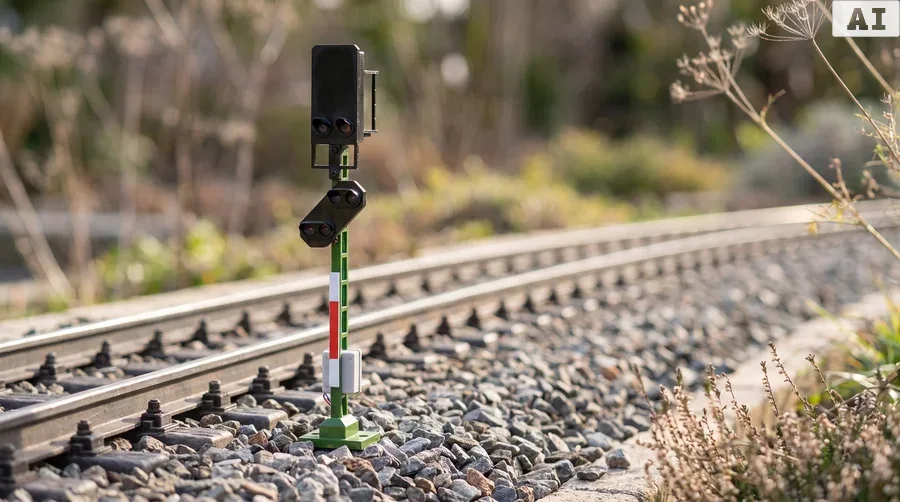 Lichtsignal Typ HV Blocksignal mit Vorsignal für Spur G analog / digital mit Decoder ML-Train 83804643 - Bereit für jede Anlage