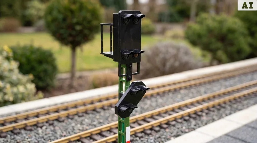 Lichtsignal Typ HV Einfahrtssignal mit Ersatzrot und Vorsignal für Spur G, analog/digital mit Decoder - ML-Train 8380464 - Detaillierte Übersicht