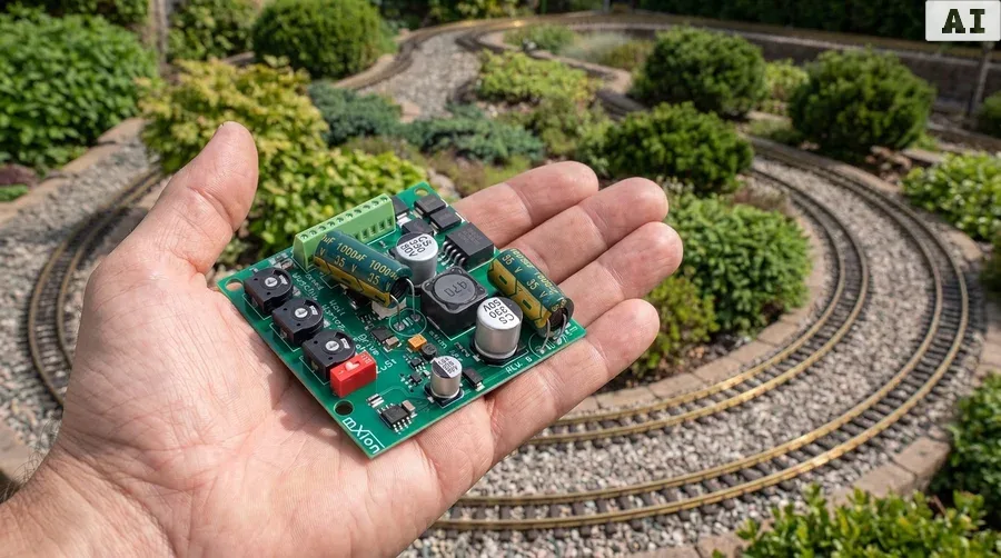 Analoge Pendelzugsteuerung 5 A für Spur-G mit Anfahr- und Bremsverzögerung ML-Train 84003018 - Detaillierte Übersicht